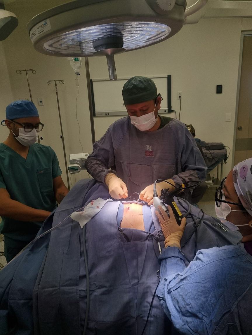 Colocación de catéter pleural en quirófano